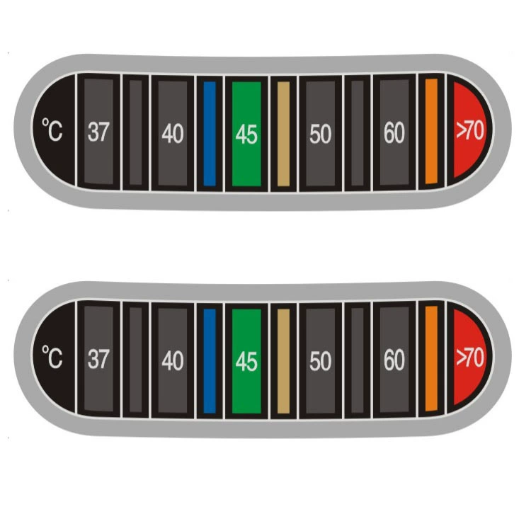 Кофейная чашка Изменение цвета термометра Чувствительная к температуре наклейка Температурная наклейка с двусторонним клеем Водонепроницаемая наклейка для измерения температуры Измеритель температуры воды