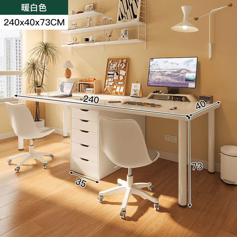 Mesa de escritorio para dos personas, mesa de computadora moderna, dormitorio, mesa de estudio simple, mesa de escritura, mesa de trabajo