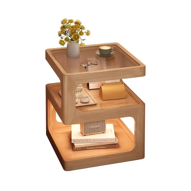 Mesa de cabecera simple moderna casa dormitorio pequeño armario de madera maciza creativo red cabecera estante al por mayor