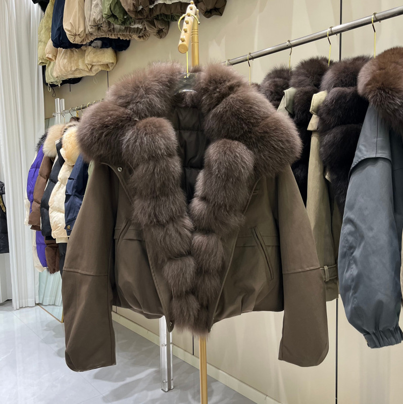 2025 Winter New Fur Women's Fox Fur Collar down Jacket Short Fashion Loose Thick Parka Coat 2025 Winter New Fur Women's Fox Fur Collar down Jacket Short Fashion Loose Thick Parka Coat