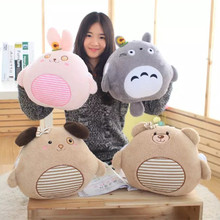 龙猫卡通抱枕毯手捂三合一办公室午睡被子学生可插手抱枕暖手神器