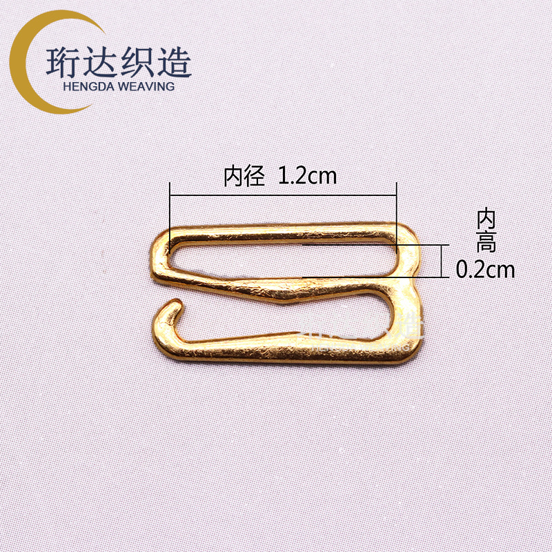 9 hebillas de Goma de embalaje interior 1.2cm (oro) / grano