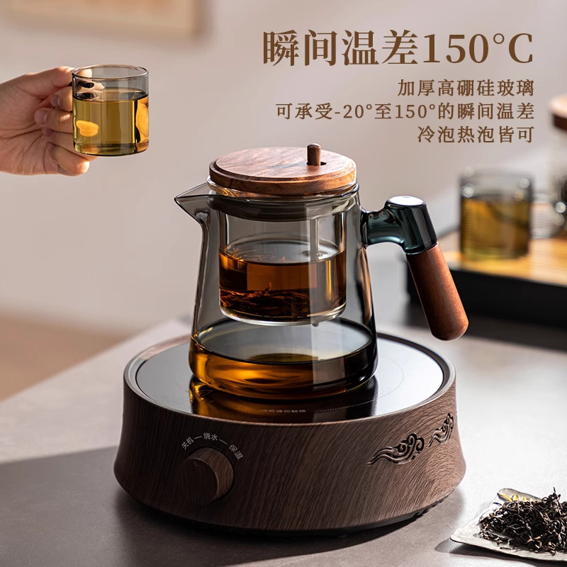 高ホウ素のケイ素の漂っているティーポットの家庭用の工夫の茶器のお茶は分離して花のティーポットを濾過します。|undefined