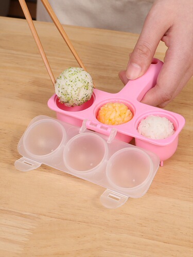 Japan imported household baby rice ball mold rice bento shaker diy hand crank to make children's food supplement artifact