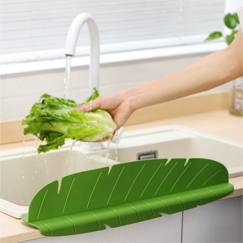 Брызговик для раковины, водоотталкивающая перегородка для кухни, защита от разбрызгивания, силиконовый водонепроницаемый уплотнитель