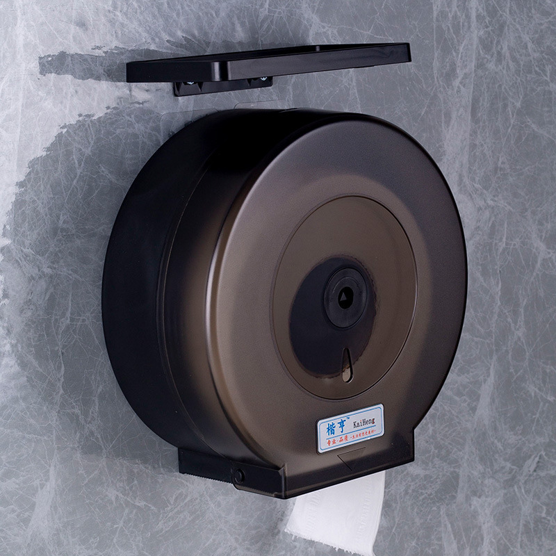 Caja de pañuelos de rollo grande Caja de papel de rollo de hotel Caja de papel de papel de baño de inodoro Caja de papel grande montada en la pared sin perforación