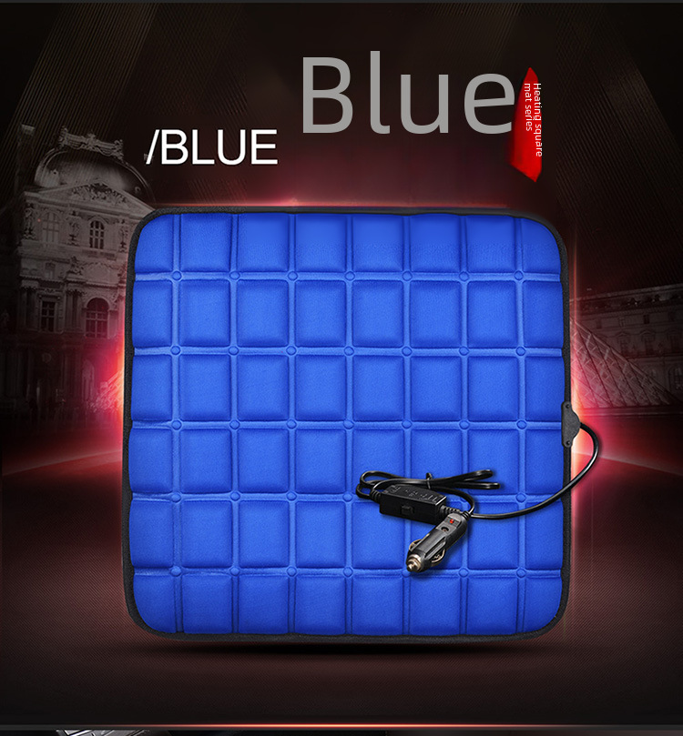 Cross-border square heating small square cushion car seat cushion single seat wholesale winter seat cushion interior accessories jewelry heating pad