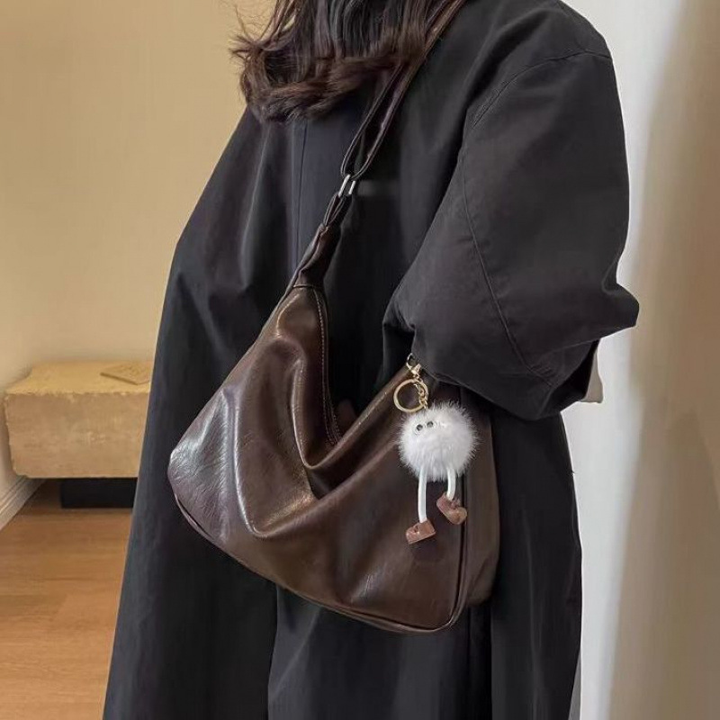 シンプルな大容量バッグ女性のための 2025 新しいファッション多用途カジュアルショルダーバッグ学生通勤クロスボディトートバッグ|undefined