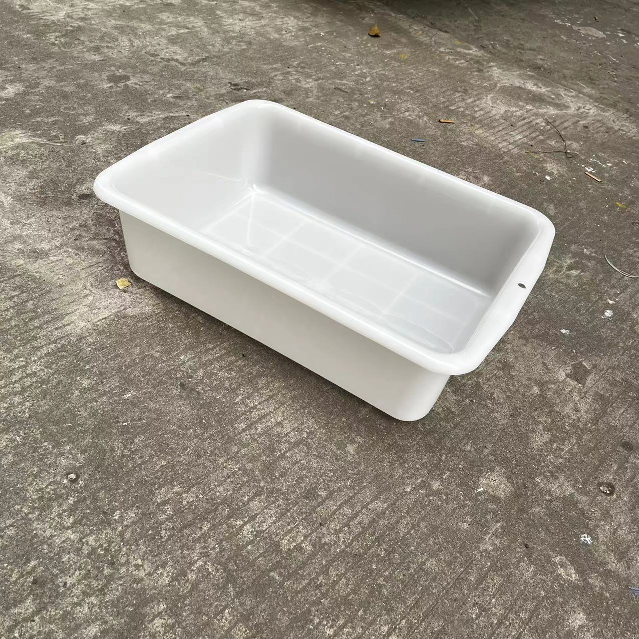 塑料白色方盆 长方形冰盘 食品冷冻盆 洒店烧烤方盆 茶餐厅餐具盆