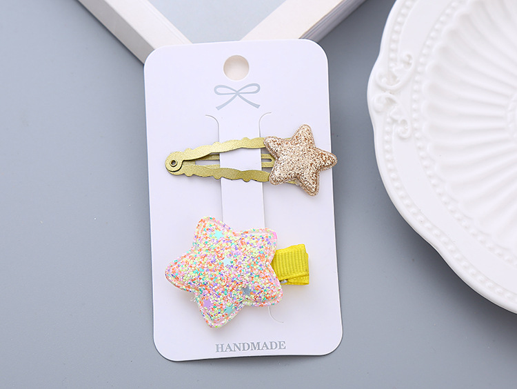 Girl's Simple Style Star Solid Color Alloy Stoving Varnish Hair Clip display picture 14