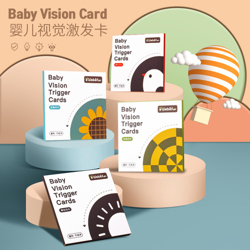Baby and Toddler Supplies Black and White Visual Cards Baby Early Education Cognitive Cards Visual Stimulation Brain Teaser Flash Cards Children's Toys