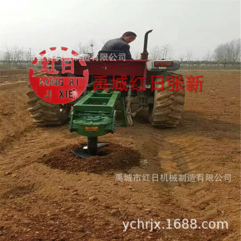挖坑机出口 1W-800悬挂式挖坑机 拖拉机带的挖坑机效率高挖洞机