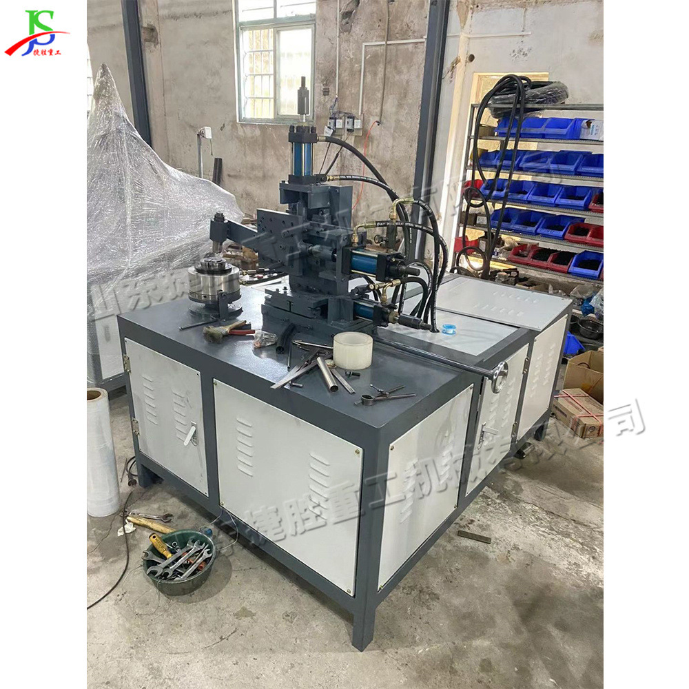 Máquina de empuje de borde de tubería redonda de alimentación automática Máquina de crimpado de borde de tubería de acero hidráulica automática Máquina de crimpado de extrusión de tubería metálica