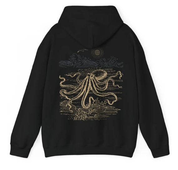 Octopus Hoodie Beachy Hoodies