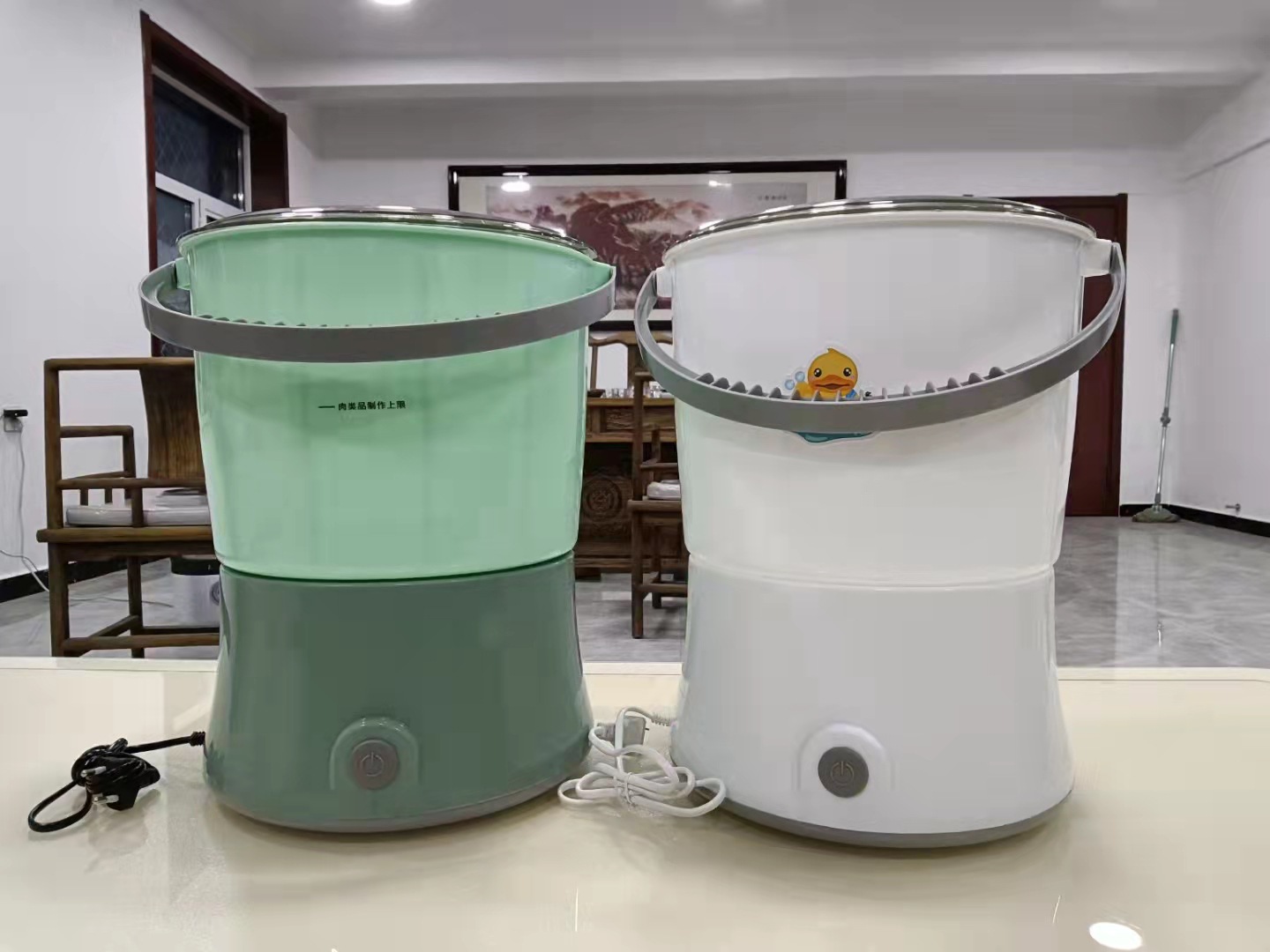 Sub-bucket Mini Washing Machine With Base Underwear Household Convenient Cleaning Semi-automatic Small Single Bucket Washing Machine