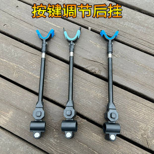 Universal Gun Turret Rear-Mounted Antenna Stainless Steel Anti-Slip Rod Holder with Button-Type Metal Fishing Rod Fishing Bracket