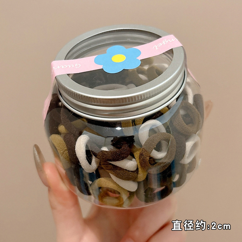 Lazo para el cabello del pulgar de color para niños, niña atada a la cuerda para la cabeza, banda de goma elástica alta, el bebé no daña el cabello, tocado de cuerda para el cabello