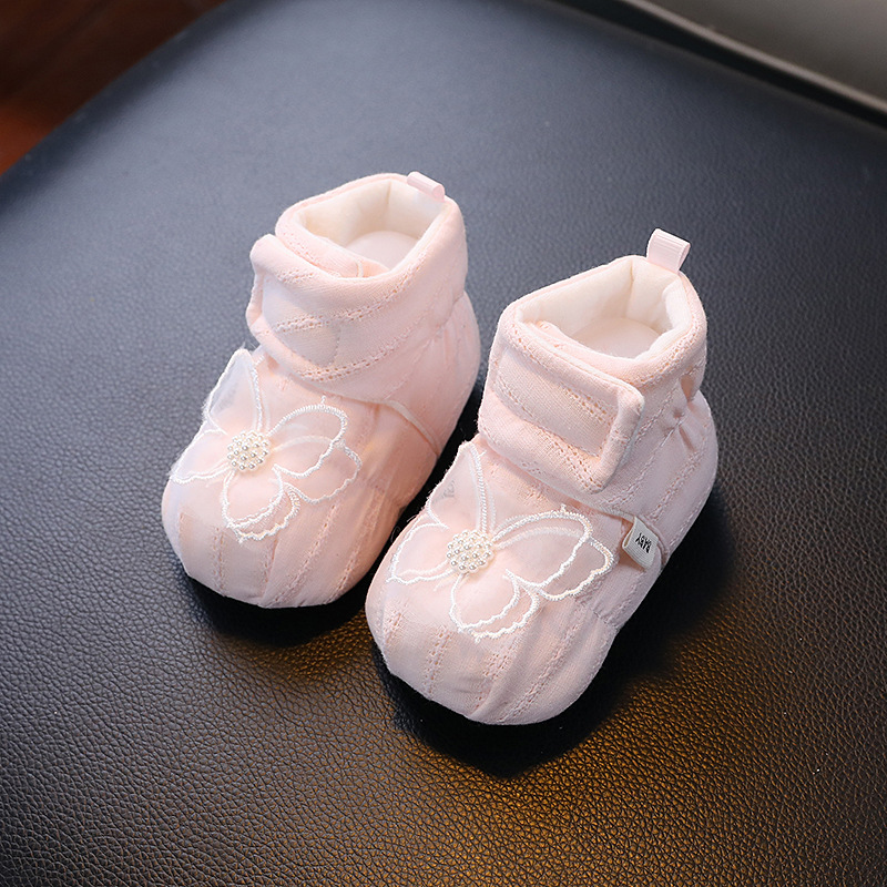 Spring and Autumn Baby Girl Thin Quilted Toddler Shoes Non-slip Soft Bottom Toddler Shoes Cartoon Baby Wearing Toddler Shoes