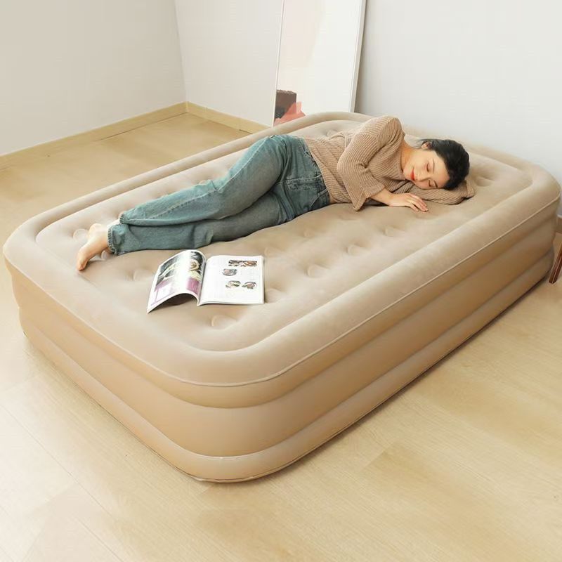 Cama de colchón inflable doble triple cama inflable multifuncional al aire libre campamento cama plegable engrosada cama perezosa fábrica de comercio