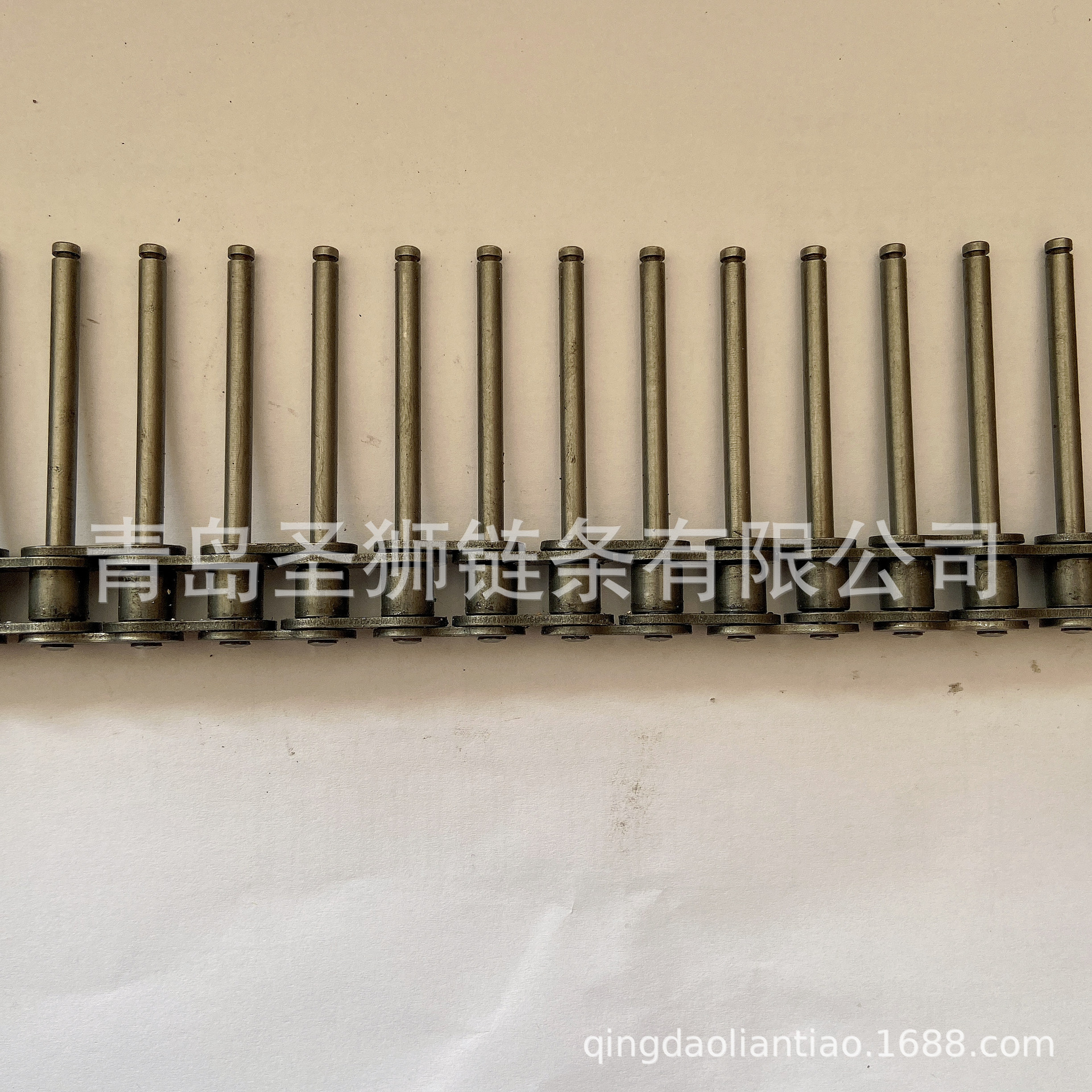 08B08A四分加长销链条带卡簧槽固定卡簧高强度工业传动链输送链