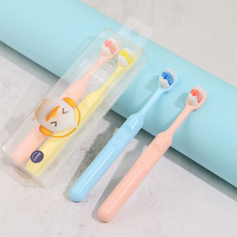 Candy Color 6 Bundles of Kidsren's Colored Bundles of 10,000-Bristle Toothbrushes 2 Pack 1-5 Years Old Fine Soft-Bristled Baby Toothbrush Manufacturer Wholesale