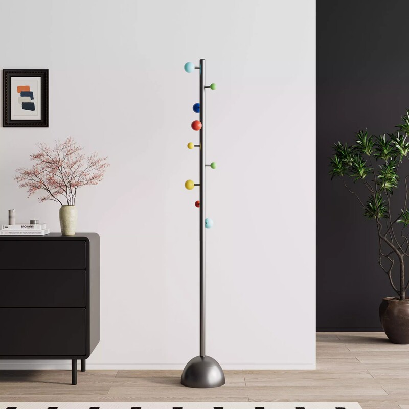 Household Vertical Clothes Rack Floor-Standing Bedroom Simple Small Apartment Coat Rack Living Room Entrance Corner Clothes Rack