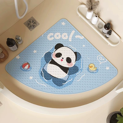 bathroom toilet waterproof mat, Avtomobil döşəmə paspasları - bathing-panda-no-3-5454cmcustomizable-pattern