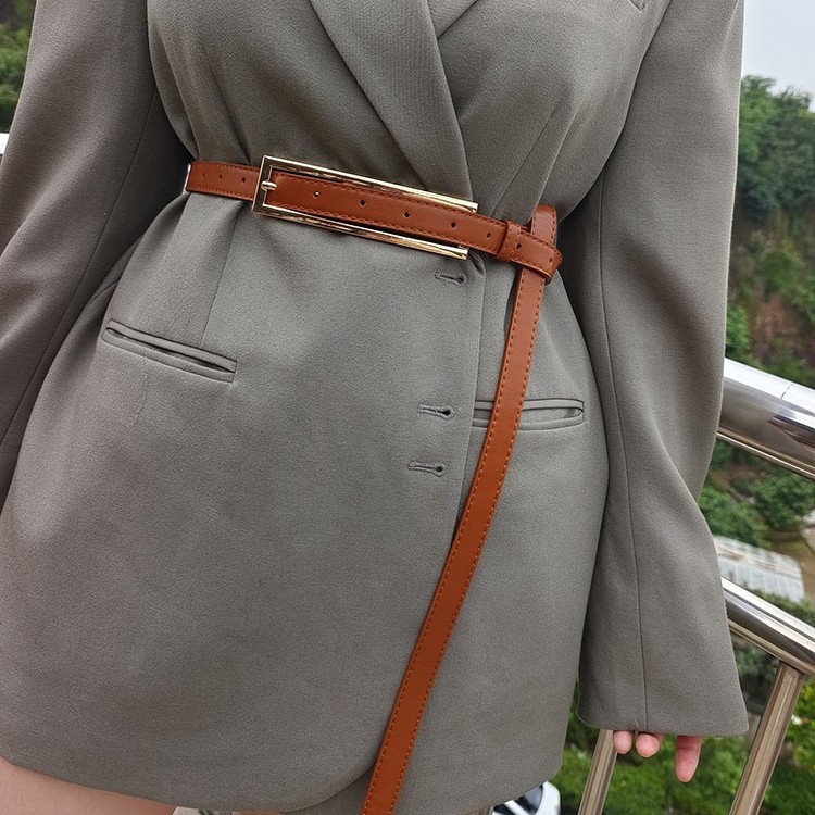 新款千禧辣妹金色加长版腰带女时尚个性百搭女士皮带连衣裙装饰带