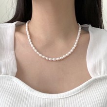 淡水珍珠项链女s925纯银轻奢小众设计感高级颈链夏季新款锁骨链配
