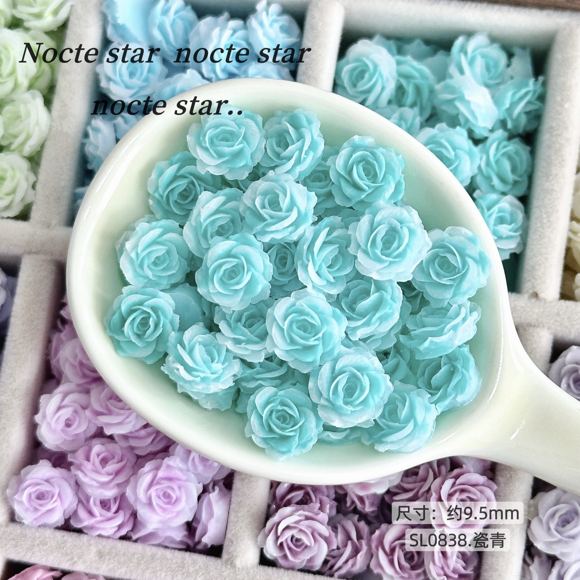 キャンディーカラーの多用途樹脂造花手作り diy 花ビーズアクセサリー材料ハンドブレスレットルースビーズブレスレットアクセサリー