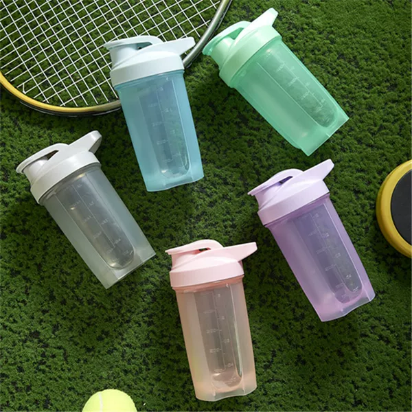500ml shake Cup protein powder milkshake cup fitness sports plastic water cup with scale Cup with handle water Cup