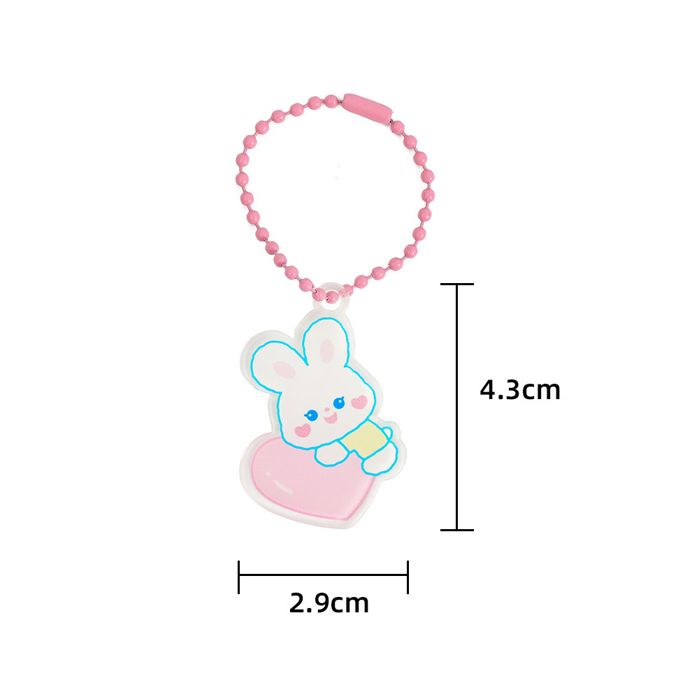 1 Piece Cute Rabbit Bear Arylic Women's Bag Pendant Keychain display picture 1