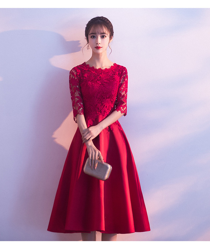 Wedding Dress for the Bride, Evening Gown 2023, Burgundy Maternity Dress, Petite Women's Dress with Large Skirt and Elegant Straps