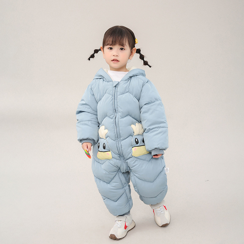 Ropa de bebé recién nacido mameluco del invierno del bebé mameluco del estilo occidental niños y niñas mono traje ropa exterior celebración ropa