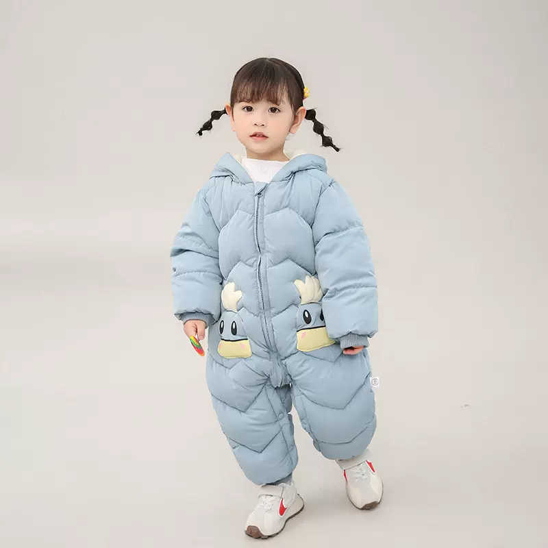 新生婴幼儿衣服冬季爬爬服宝宝洋气哈衣男女童连体衣套装外穿抱衣