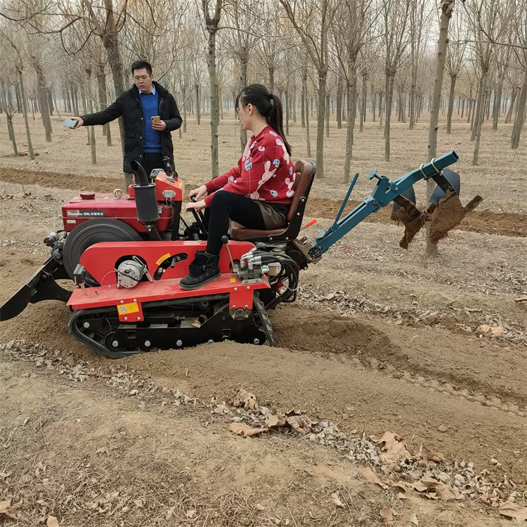 乘坐式履带式微耕机 水田农业大棚田地林地开沟播种农用旋耕机