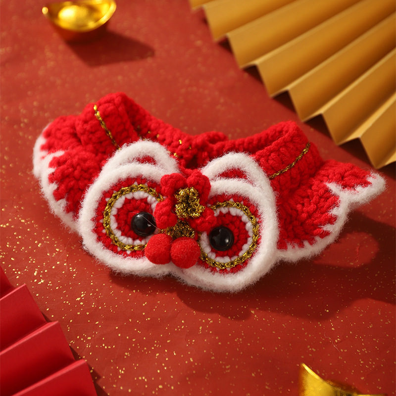 Collar de gato vestido de Año Nuevo collar de gato collar de perro collar collar