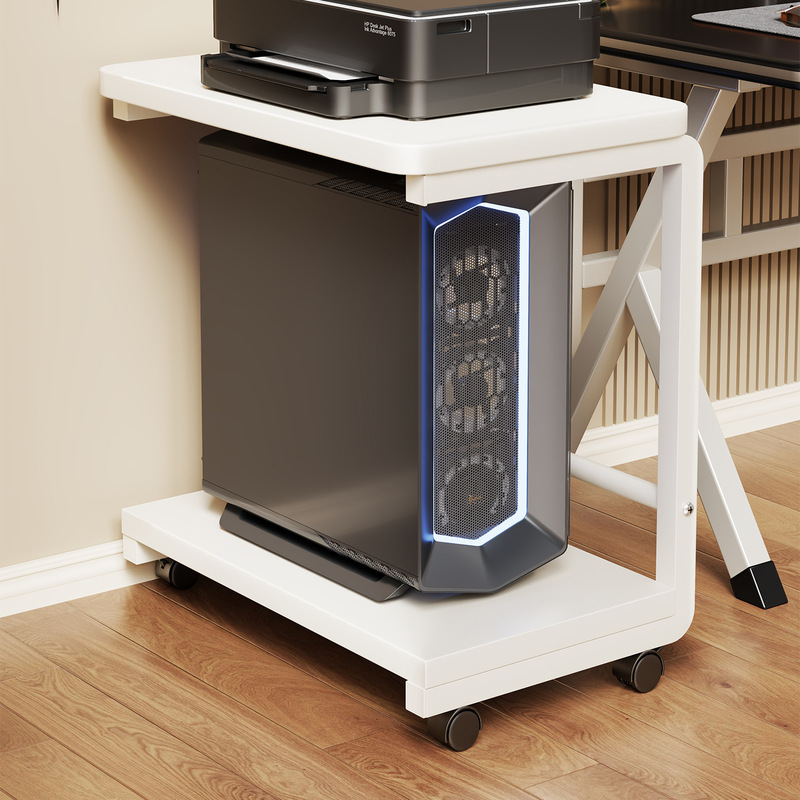 Desktop Computer Host Stand, Movable Desktop Case Holder, Multi-Layer Trolley Storage Rack for Office Desk Desktop Computer Host Stand, Movable Desktop Case Holder, Multi-Layer Trolley Storage Rack for Office Desk