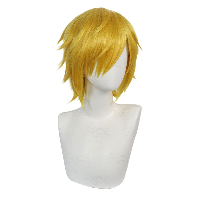 one piece one piece sanji Shanji Wig Shanji Blonde Short Hair cosplay Fake Hair