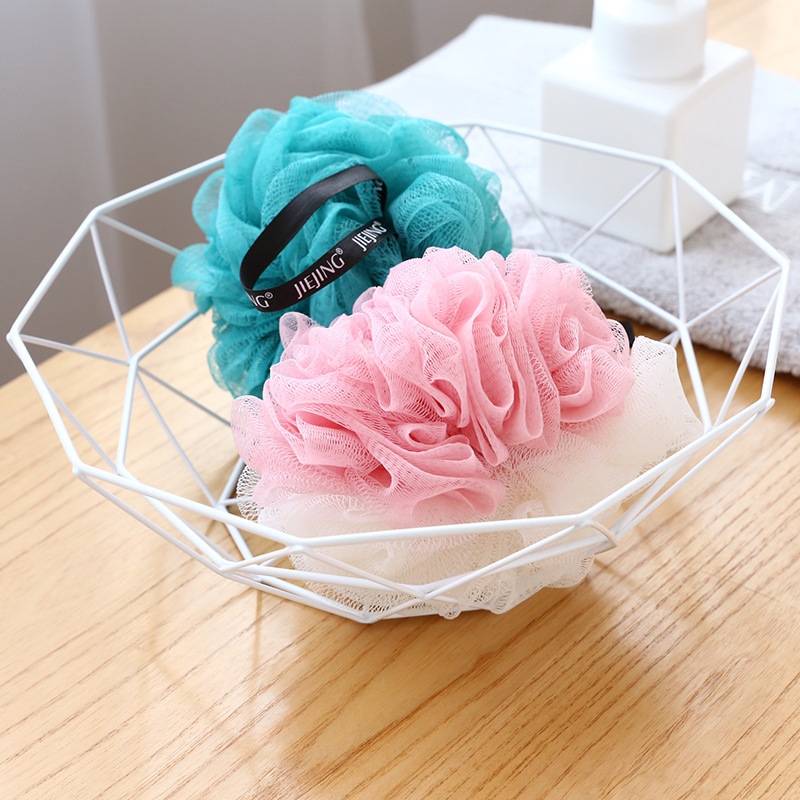 雙拼色洗澡浴花大號50G成人搓背不散沐浴球澡花球泡沫搓澡洗澡巾