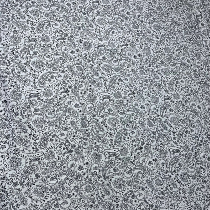 潮牌扎染全棉腰果印花面料240G中厚衬衫套装DIY包包布料|undefined