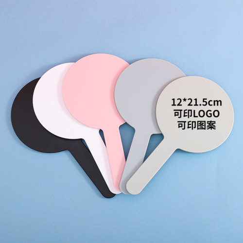 Mirror wholesale round handle mirror production large handheld makeup mirror portable mirror travel home round advertising mirror