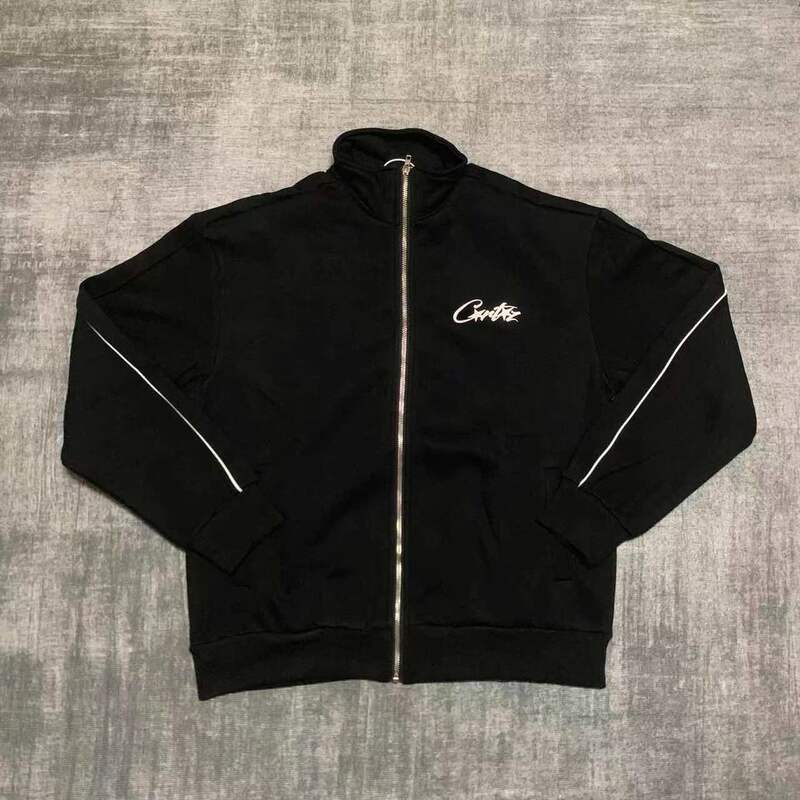 2025 New Basic Printed Sports Casual Fleece-Lined Zip-Up Jacket Niche Trendy Brand Corteiz Loose Fit