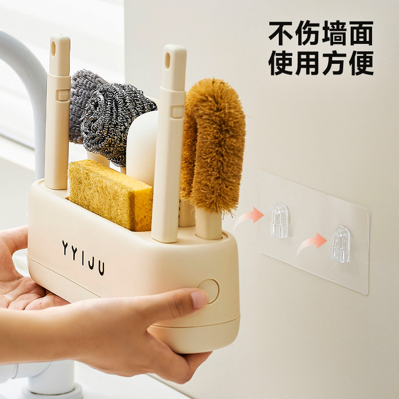 【売れ筋】キッチン掃除用6点セット カップブラシ 鋼球 隙間ブラシ 掃除道具 収納便利 ハンドル付き|undefined
