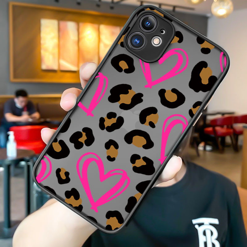 50g Weight iPhone Applicable Brands Phone Cases Classification PC, tpu Material Leopard Pattern Simple Style, Streetwear Style PC Tpu Leopard Simple Style Streetwear Phone Cases Phone Accessories 4