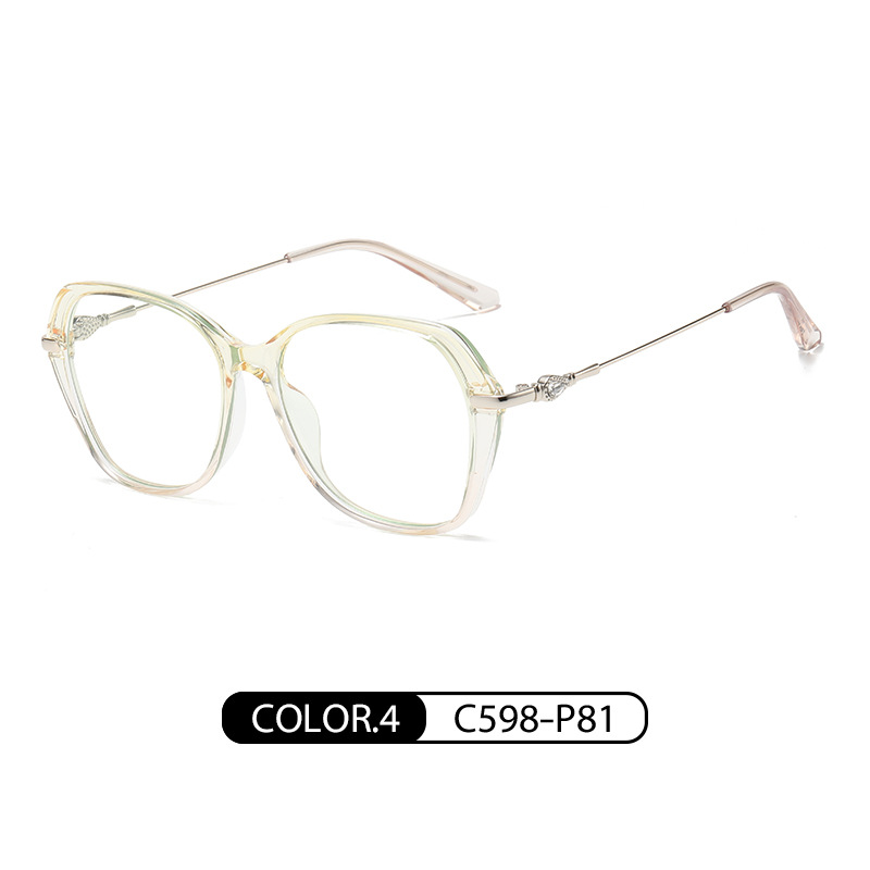 Europa y América nueva luz anti-azul gafas de las mujeres de la miopía gafas marco TJ860 ultra ligero TR90 elegante gafas lisas venta al por mayor