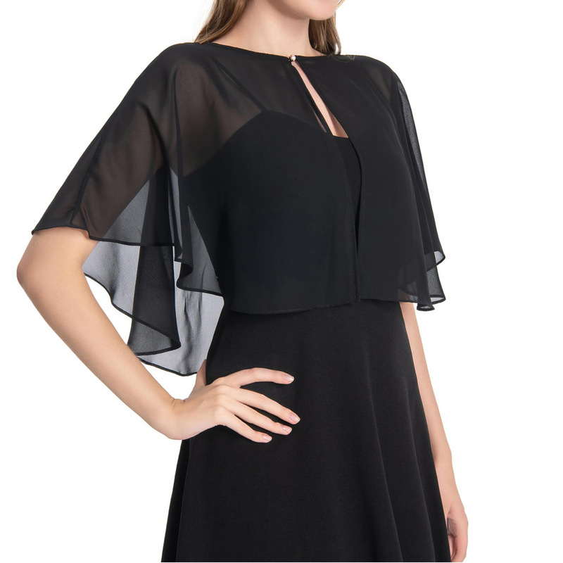 Women's Elegant Evening Wedding Shawl, Soft Chiffon Cape, Summer Outdoor Sports Short Shawl-Style Short Coat