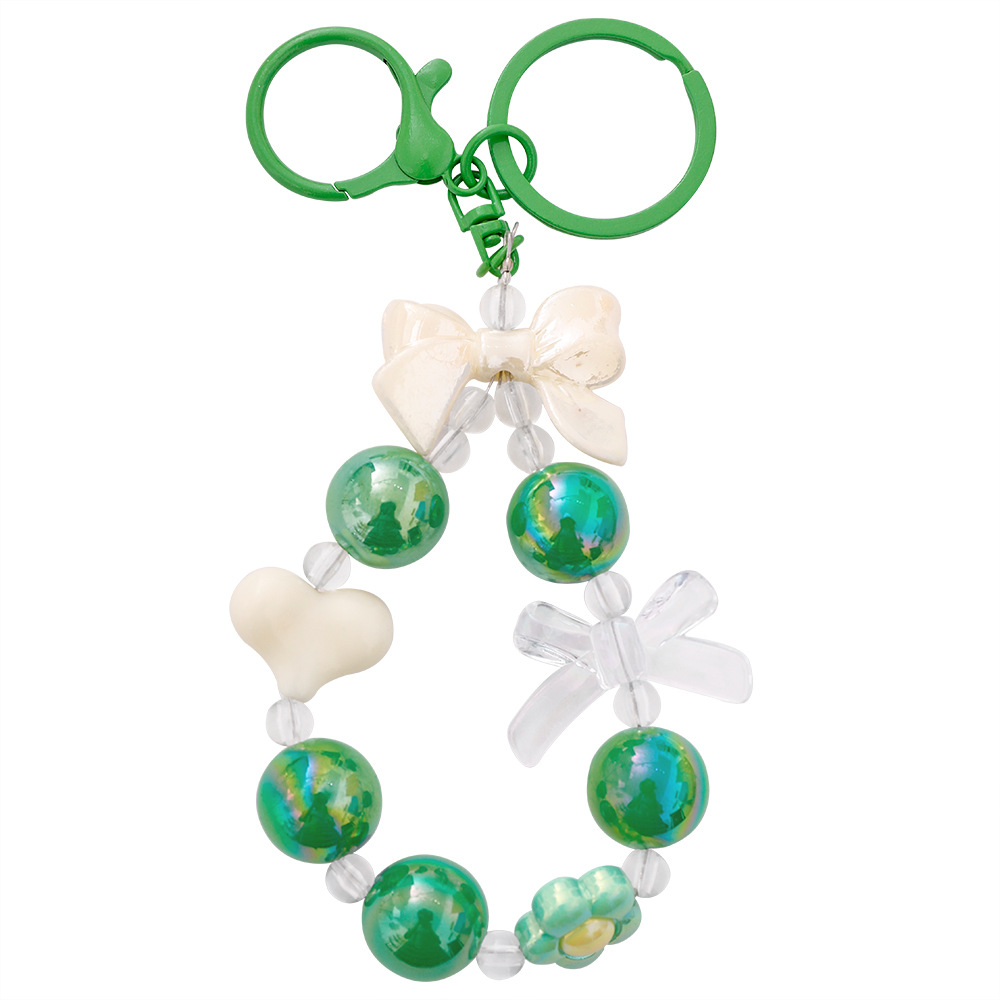 Arco de cuentas colgante llavero colgante decoración estrella de cinco puntas colgante caso de teléfono móvil colgante bolso de mujer colgante red