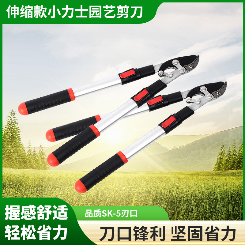 De producción propia y auto-vendido retráctil pequeño Lux tijeras de jardinería tijeras de aleación de aluminio tijeras de jardín herramientas de jardín tijeras de rama gruesa tijeras fuertes