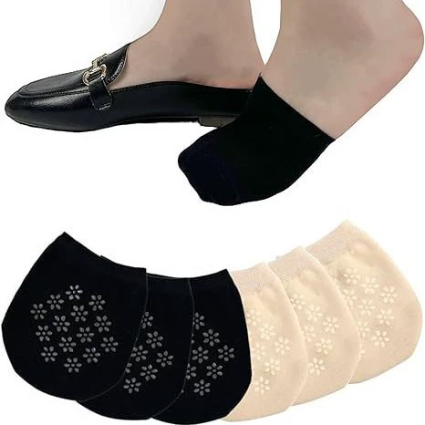 Трансграничные популярные носки на половине подошвы, туфли на плоской подошве, сандалии, туфли на высоком каблуке, удобные для ношения, ультра-невидимая противоскользящая подошва, противоскользящая и предотвращающая падение.